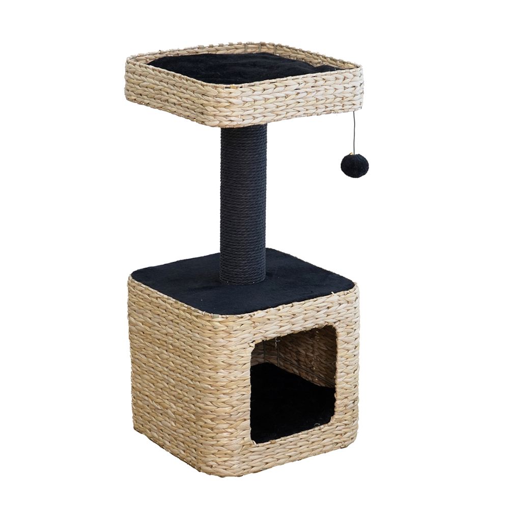Karlie Water Hyacinth Scratching Post Sombra S Black / natural