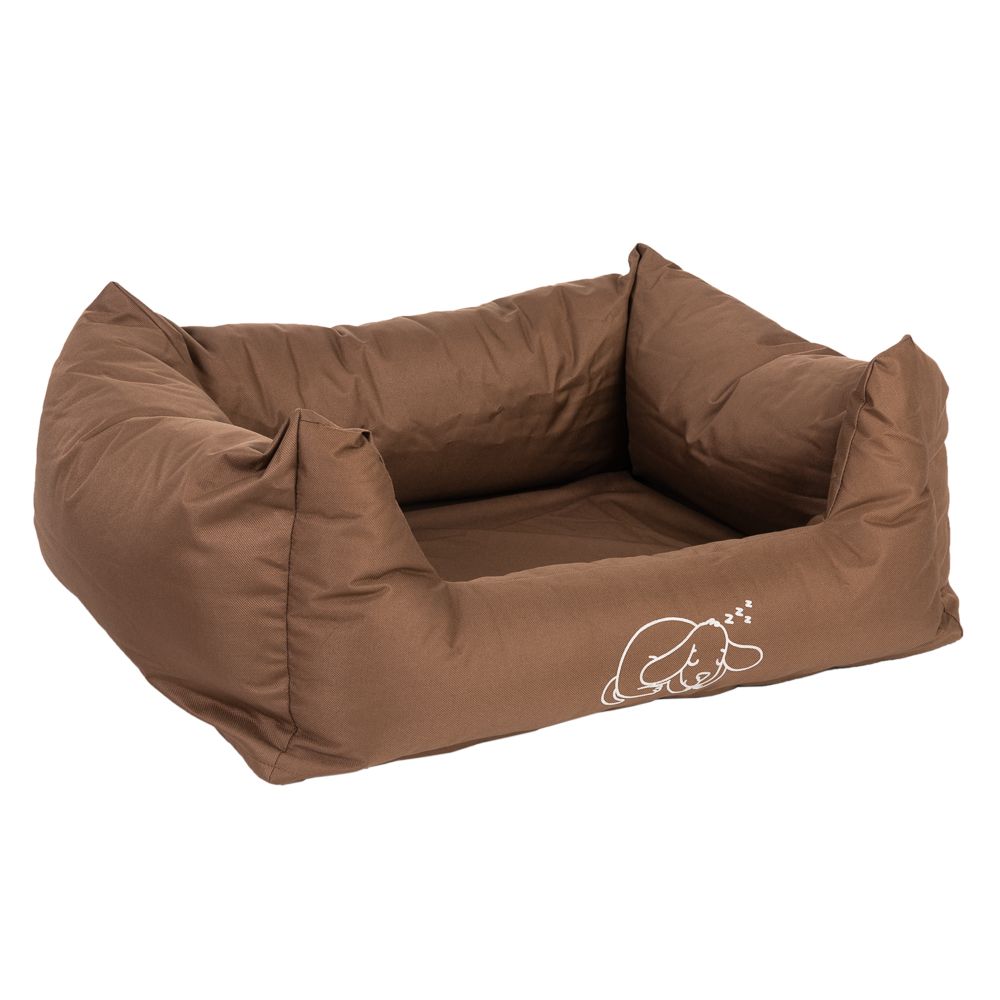 Strong & Soft Dog Bed - Brown 76 x 60 x 21cm (L x W x H)