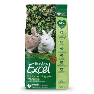 Burgess Excel Adult Rabbit Nuggets with Mint 1.75kg