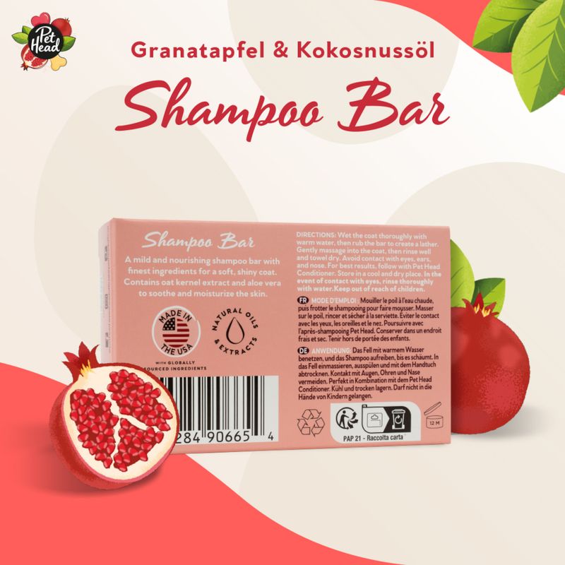 Pet Head Pomegranate Shampoo Bar 85g