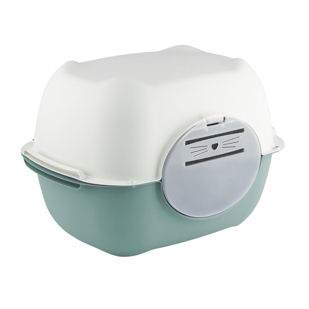 Rotho MyPet Cat Litter Tray Bella Mistletoe green/White