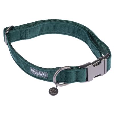 Nomad Tales Blush Collar - Emerald Size XS: 24 - 36 cm neck circumference, W 10 mm