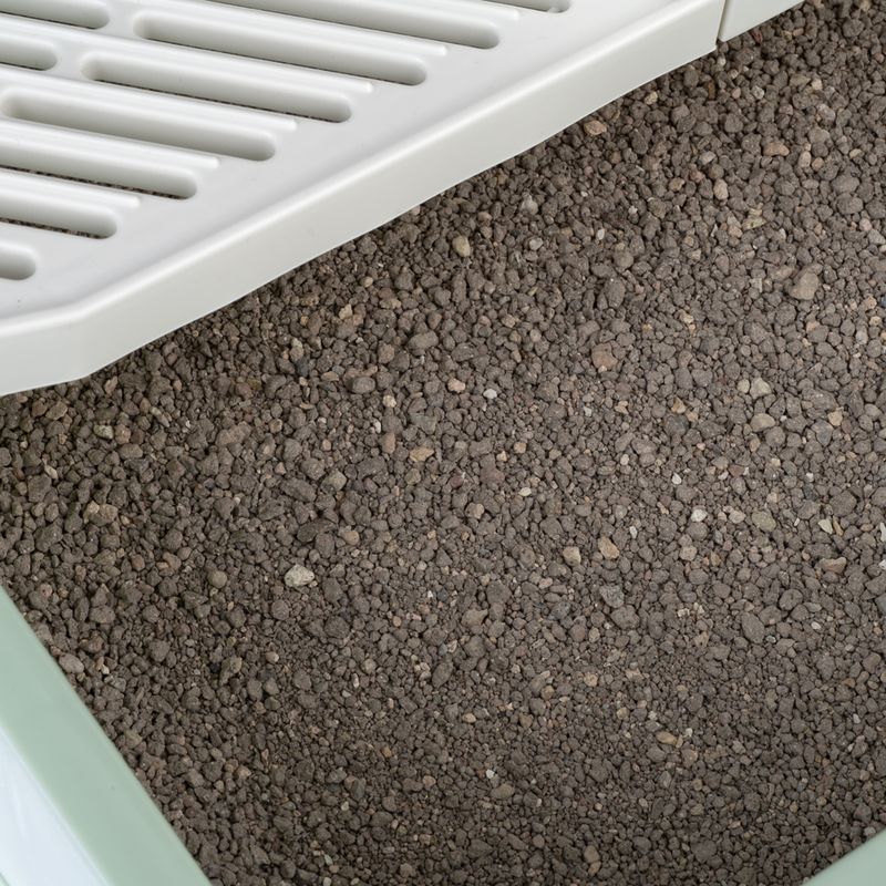 kooa Hop-In Eco-plastic Litter Box White / Mint