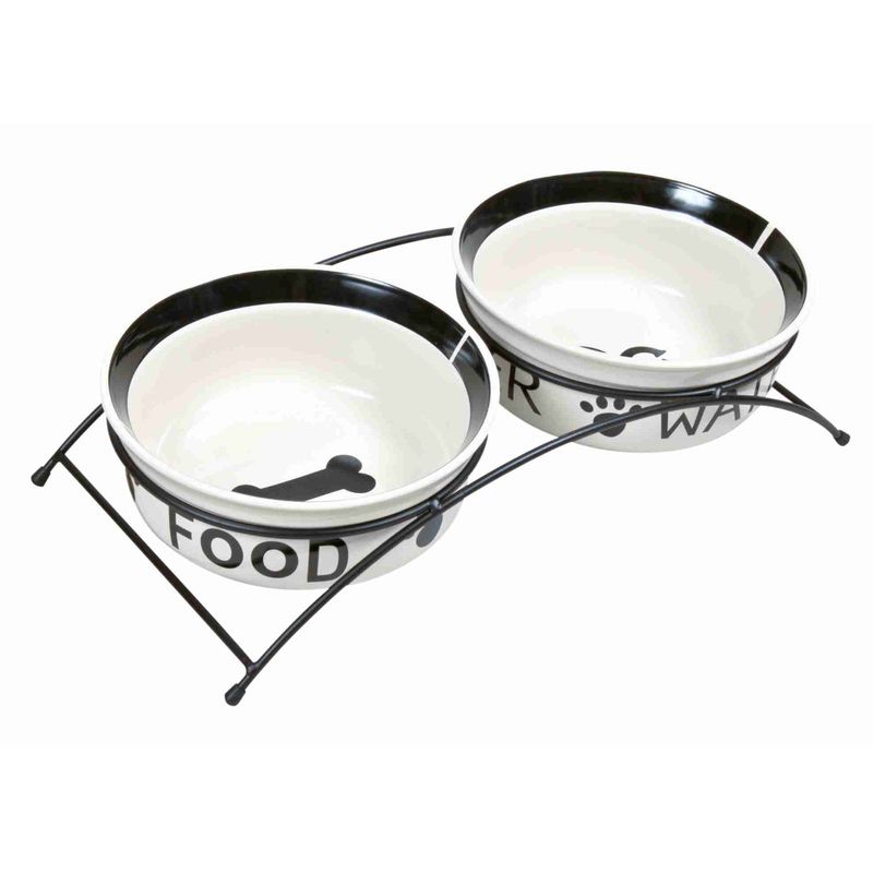 Trixie Eat on Feet Bowl Set with Stand 2 x 0.6 l