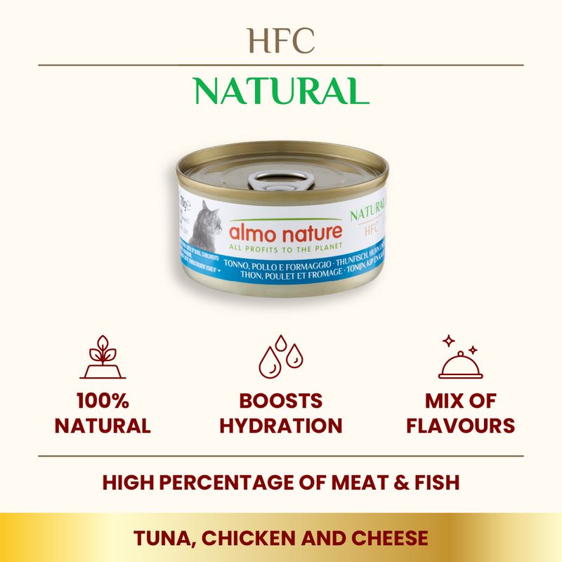 Almo Nature HFC Natural Cans Saver Pack 24 x 70g Atlantic Tuna