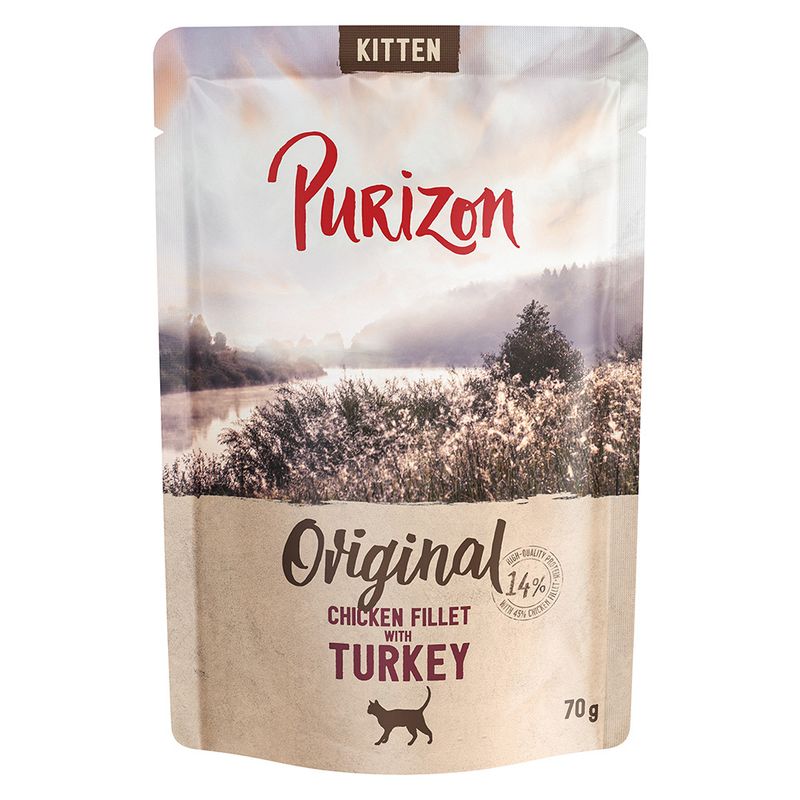Purizon Kitten Grain-Free 6 x 70g Chicken Fillet with Salmon