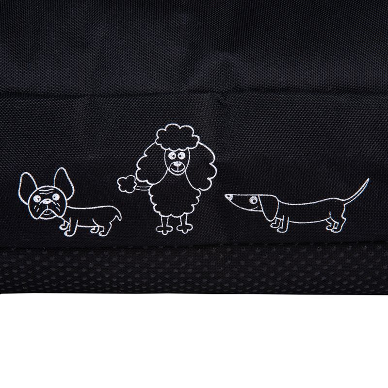 Silhouettes Black Dog Cushion Black: 90 x 60 x 8 cm (L x W x H)