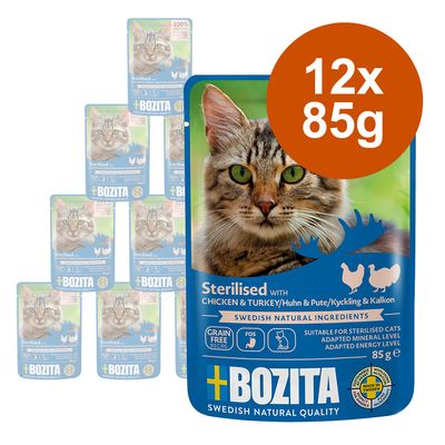 Bozita Sterilised Chunks in Sauce 12 x 85g Poultry