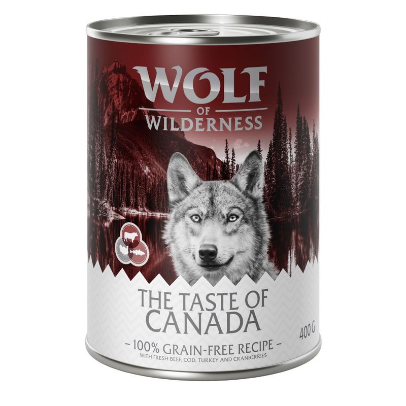 Wolf of Wilderness Adult “The Taste of” Mixed Pack 6 x 400g Mixed Pack (5 Varieties)