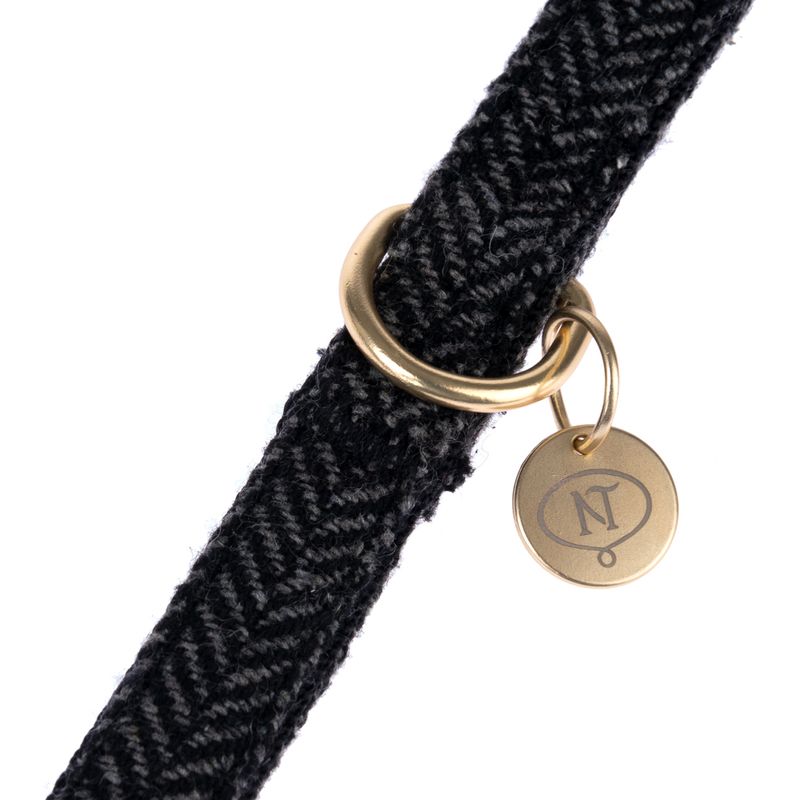 Nomad Tales Calma Dog Leash, ebony 200 cm long, 20 mm wide