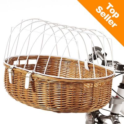 Aumüller Bicycle Basket with Wire (Handle Bar Mount) Standard: approx. 52 x 38 x 39 cm (L x W x H)