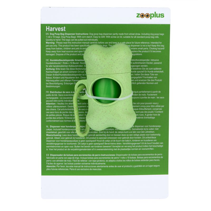 Dog waste bag dispenser Harvest including roll Bag dispenser incl. 1 roll with 10 bags