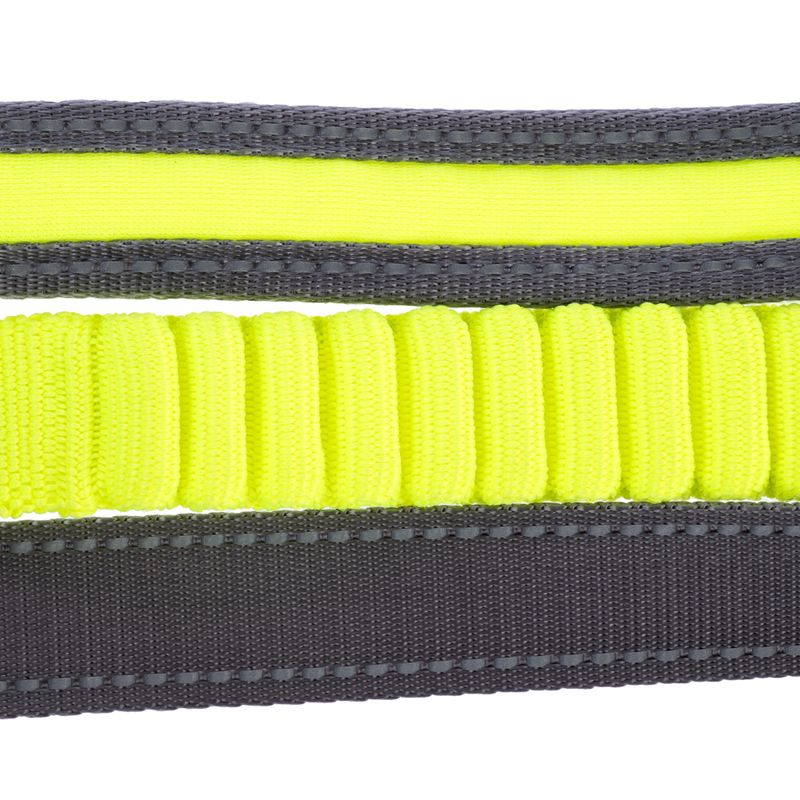 Nomad Tales Spirit USB LED Jogging Lead - Neon Yellow & Grey 180 - 250 cm Length, 25mm Width