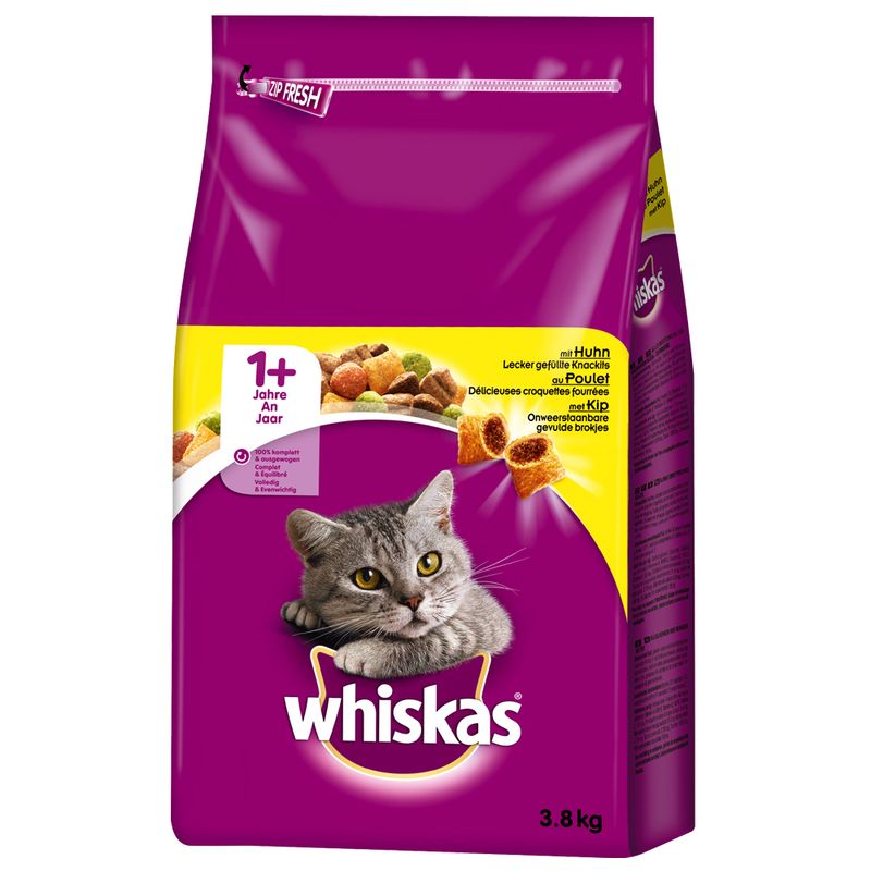 Whiskas Dry Cat Food Economy Packs 1+ Chicken (2 x 7kg)