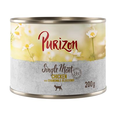 1 x 200g Purizon Single Meat Chicken Wet Cat Food - Try Now!* Chicken with Chamomile Blossoms (200g)
