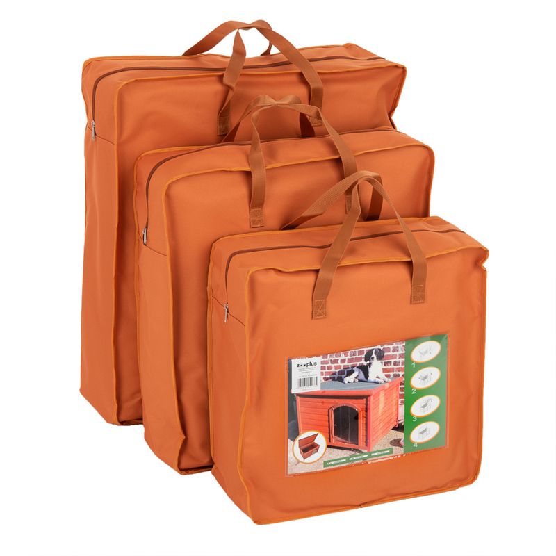 Trixie Classic dog kennel: Natura flat roof kennel Size S-M: W 85 x D 60 x H 58 cm, grey