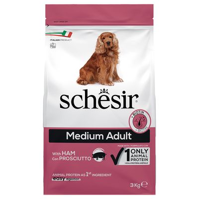 Schesir Dog Medium Adult with Ham 3kg