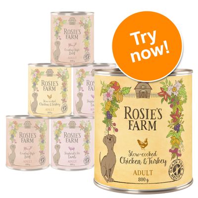 Rosie's Farm Adult Mixed Trial Pack - 6 x 800g Mixed Pack I (3 Flavours)