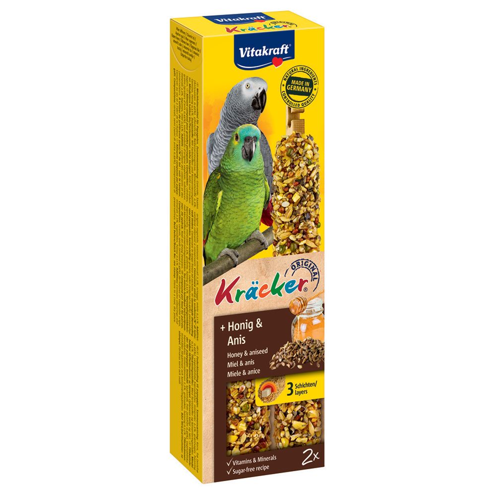 Vitakraft Parrot Cracker Sticks 2 Honey & Aniseed (180g)