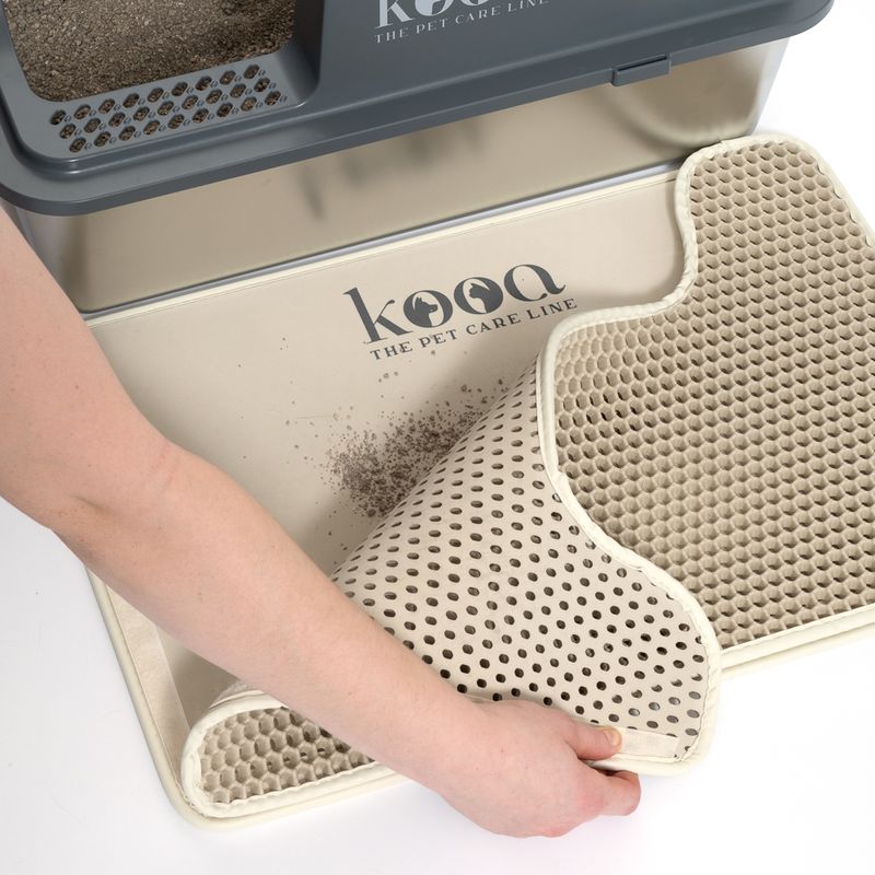 kooa double-layer cat litter mat marshmallow