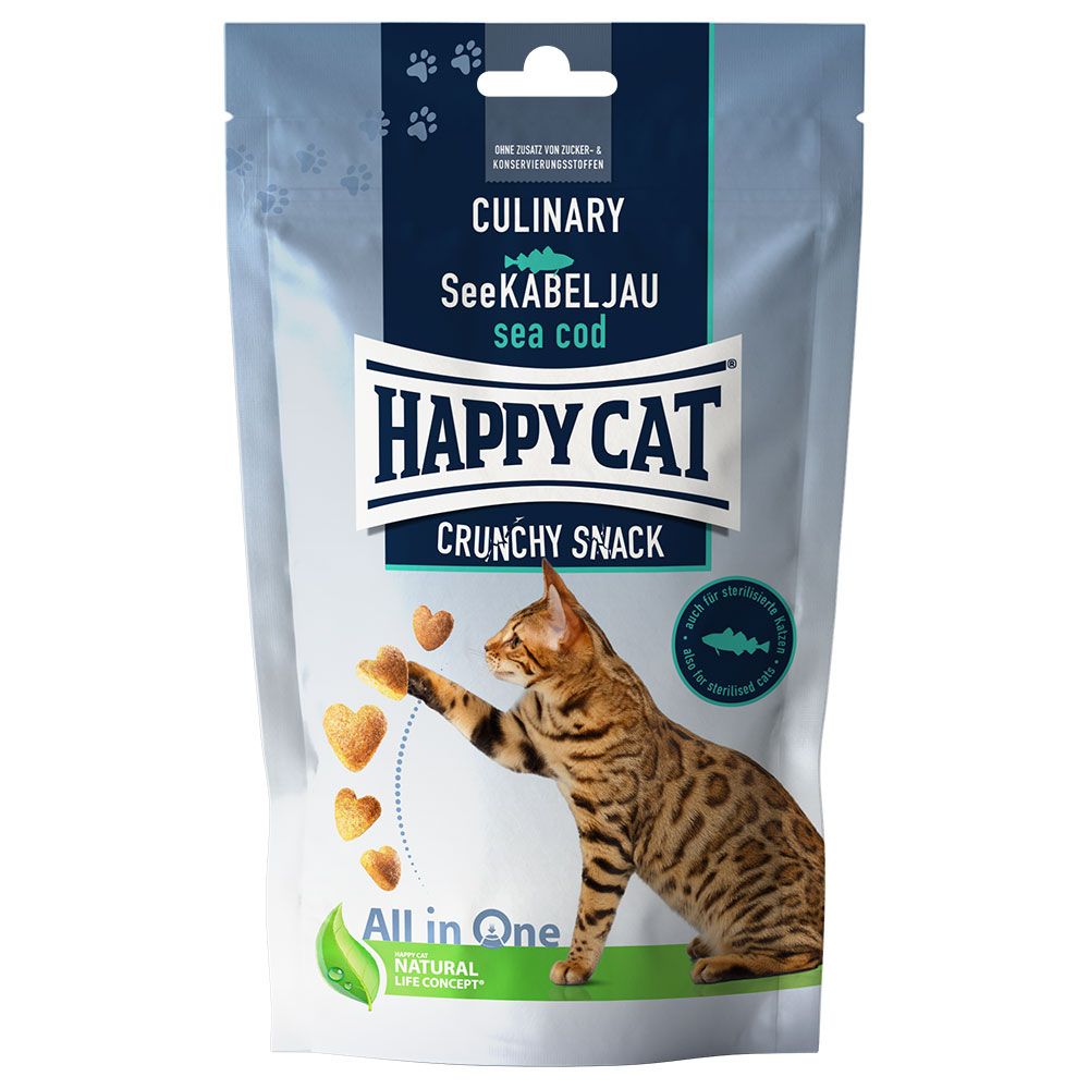 Happy Cat Culinary Crunchy Snack Lake Cod 2 x 70 g