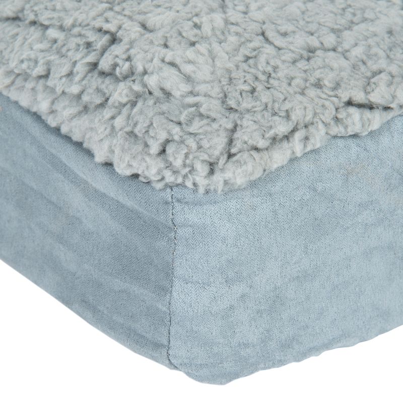 Rectangular Memory Foam Dog Bed - Grey 72 x 50 x 9.5 cm (L x W x H)