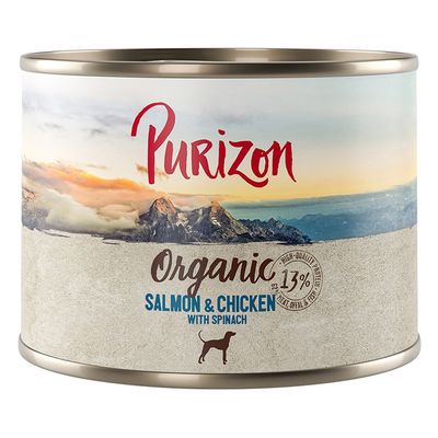 Purizon Organic 6 x 200g Salmon & Chicken with Spinach