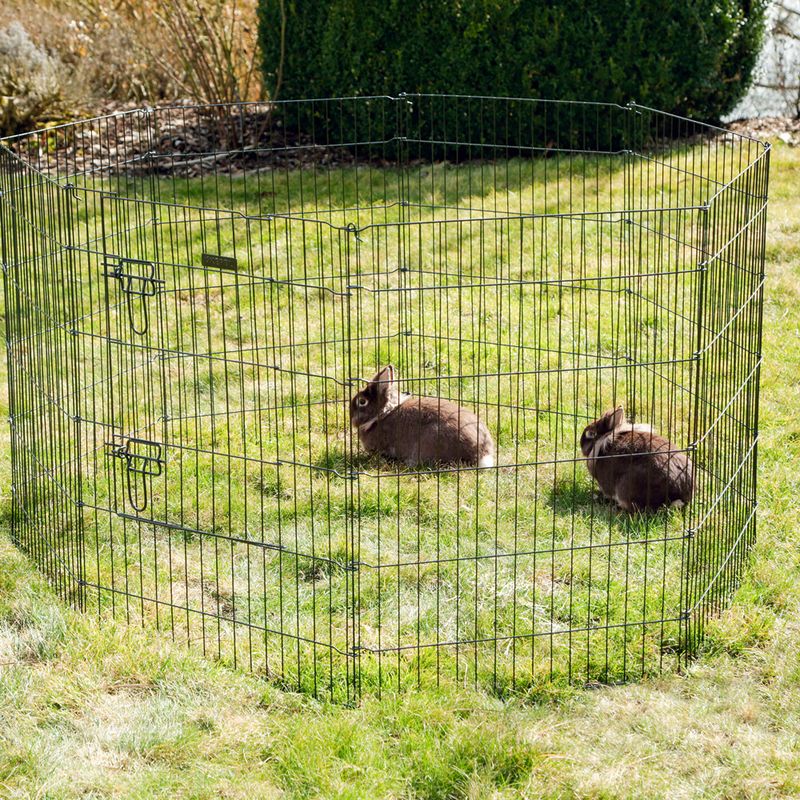 Kerbl Pet Enclosure with Door for Puppies and Small Animals 8 Elements, 57 x 78cm (W x H)