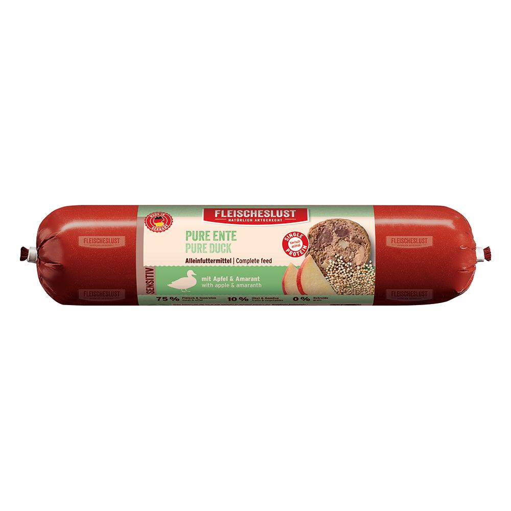 Fleischeslust Grain-Free Sensitive 6 x 800g Pure Duck with Apple & Amaranth