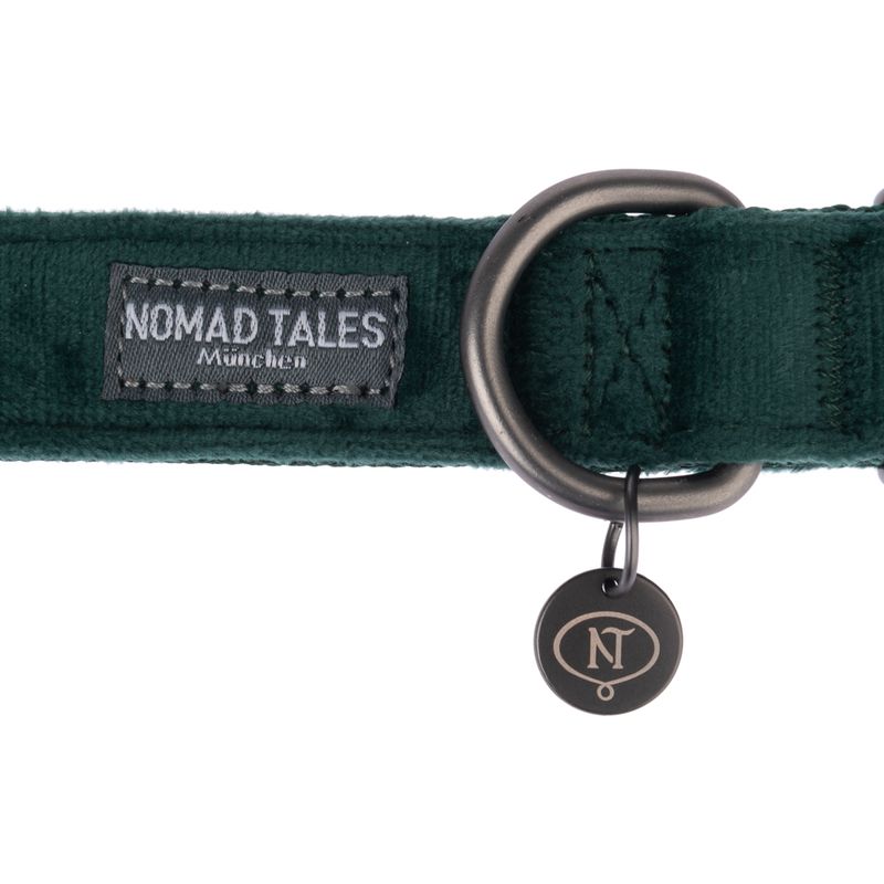 Nomad Tales Blush Collar - Emerald Size XS: 24 - 36 cm neck circumference, W 10 mm