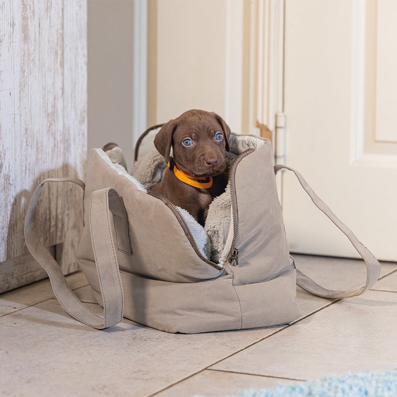 Designed by Lotte Bundu Dog Carrier Bag Beige (up to 7kg)