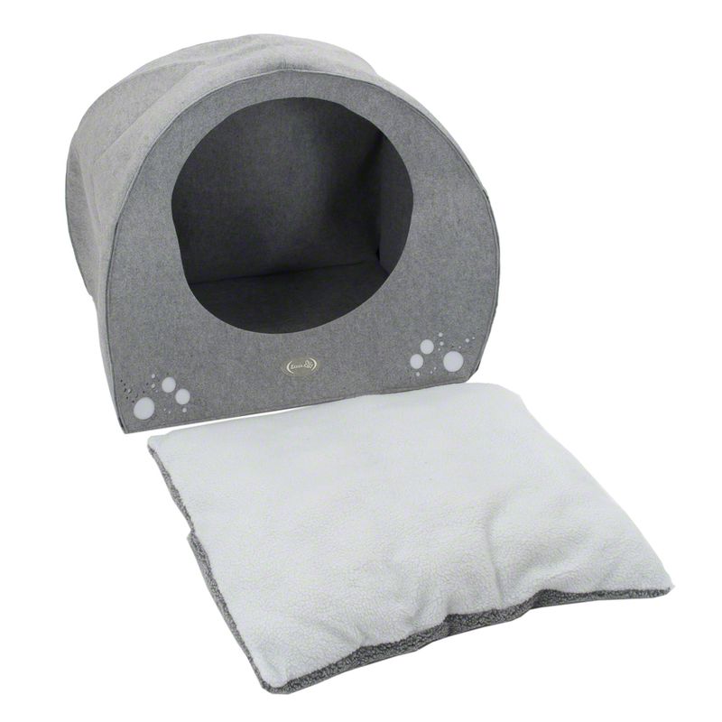 Igloo Dog Den - Grey 71 x 54 x 57 cm (L x W x H)