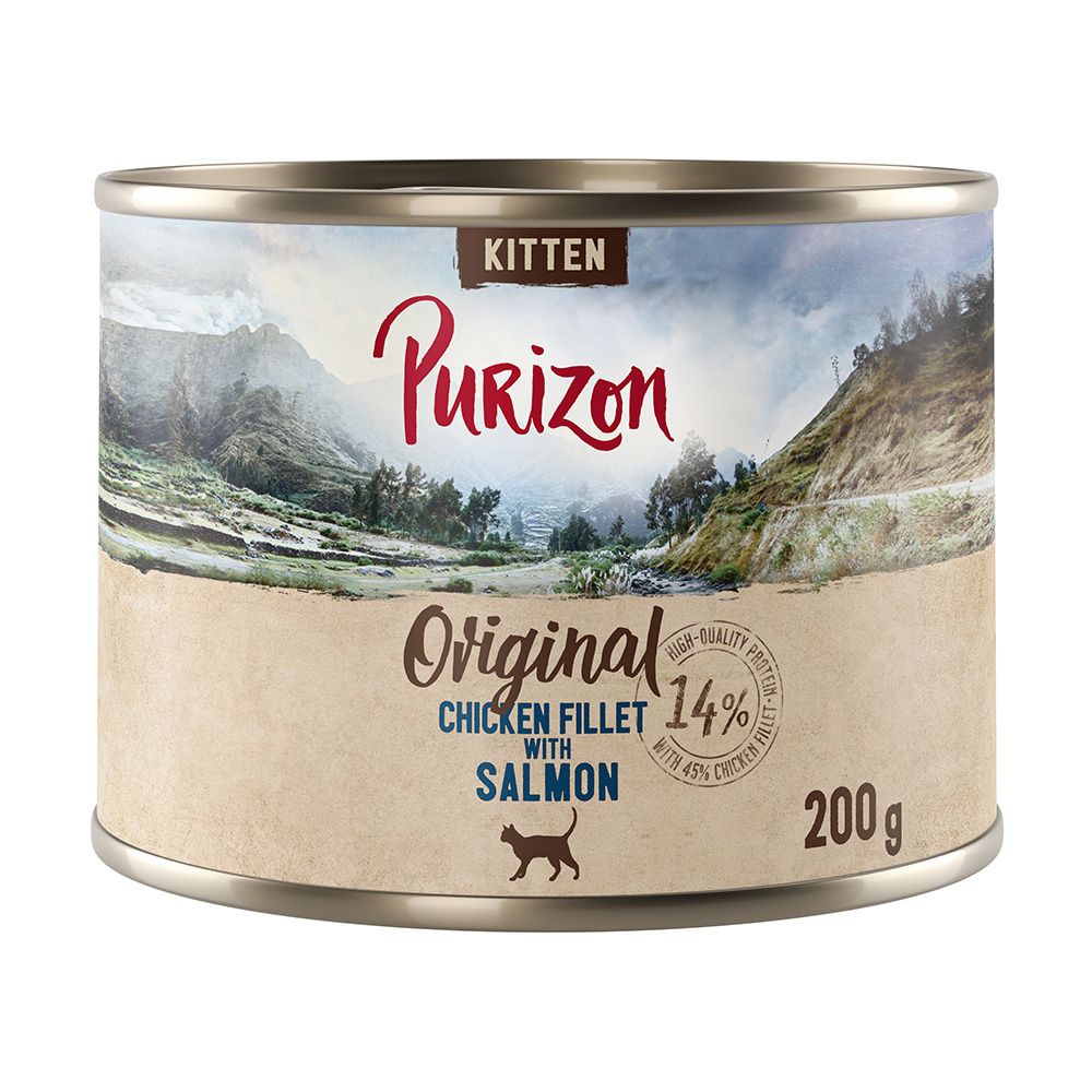 Purizon Kitten Grain-Free 6 x 200g Chicken Fillet with Turkey