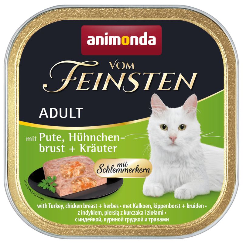 animonda vom Feinsten Adult Tasty Fillings 6 x 100g Chicken, Salmon Fillet & Spinach