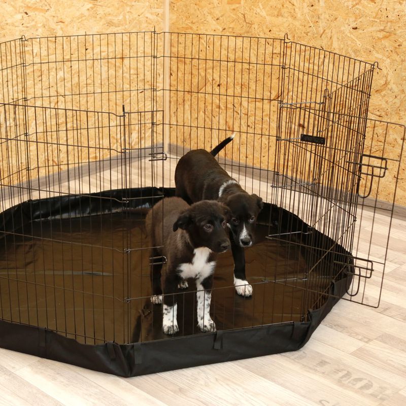Kerbl Pet Enclosure with Door for Puppies and Small Animals 8 Elements, 57 x 78cm (W x H)