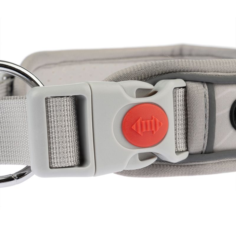 TIAKI Collar Soft & Safe, grey matching leash: 200 cm long, 20 mm wide