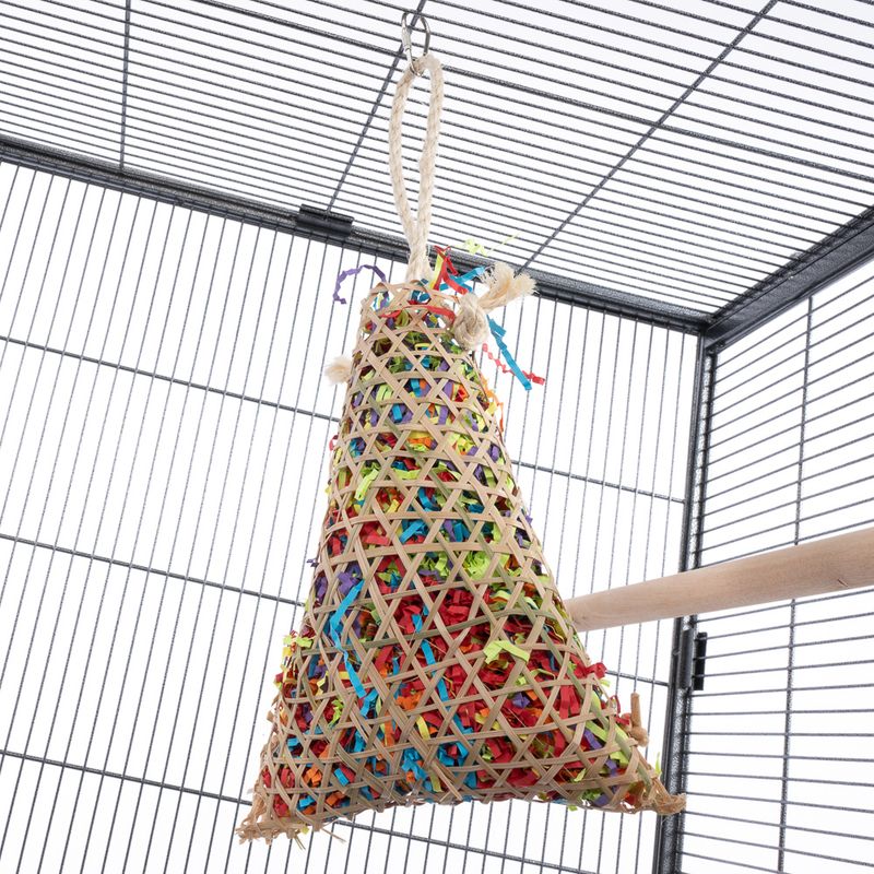 TIAKI Shredding Basket Bird Toy approx. 38 x 18 x 6.5cm (L x W x H)