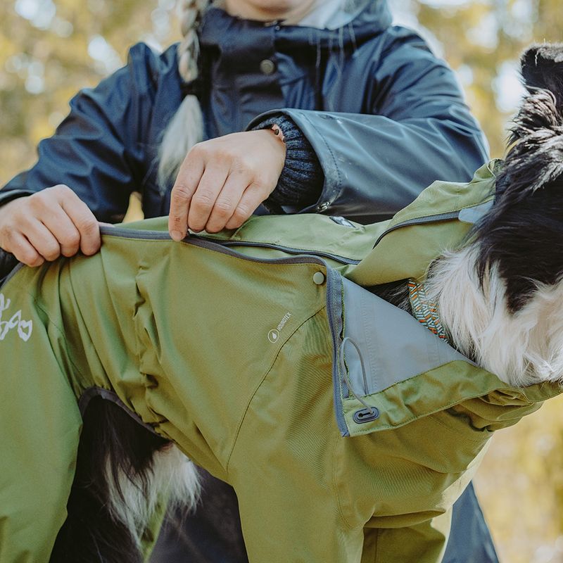 Hurtta Bare Rain Overalls Pine approx. 35cm Back Length