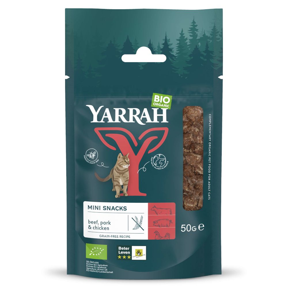 Yarrah Organic Mini Snacks for Cats 50g