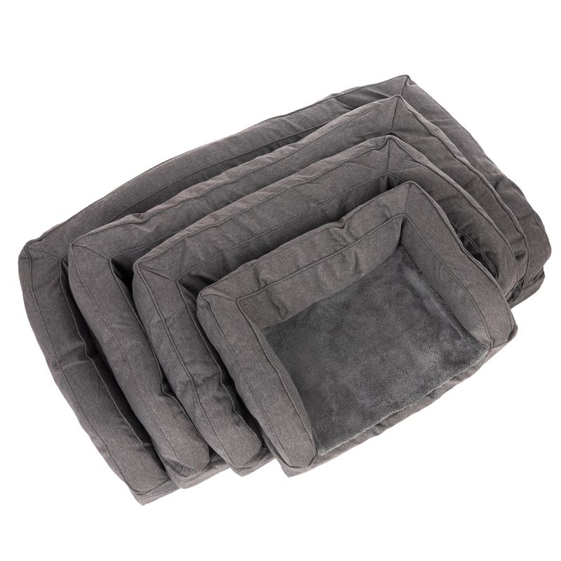 Orthopedic dog sofa grey Replacement cover, dark gray, size L