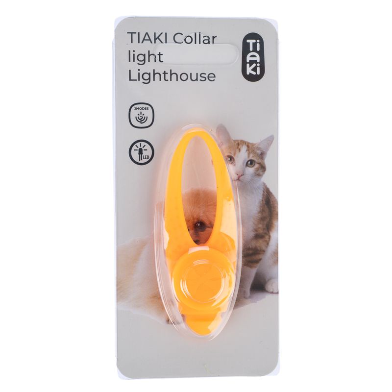 TIAKI LED Lighthouse Light for Collar - Orange Orange