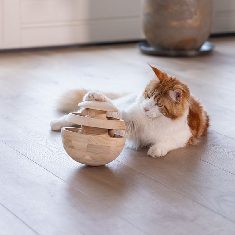 Designed by Lotte Neya Wooden Cat Toy approx. 16cm (diameter)
