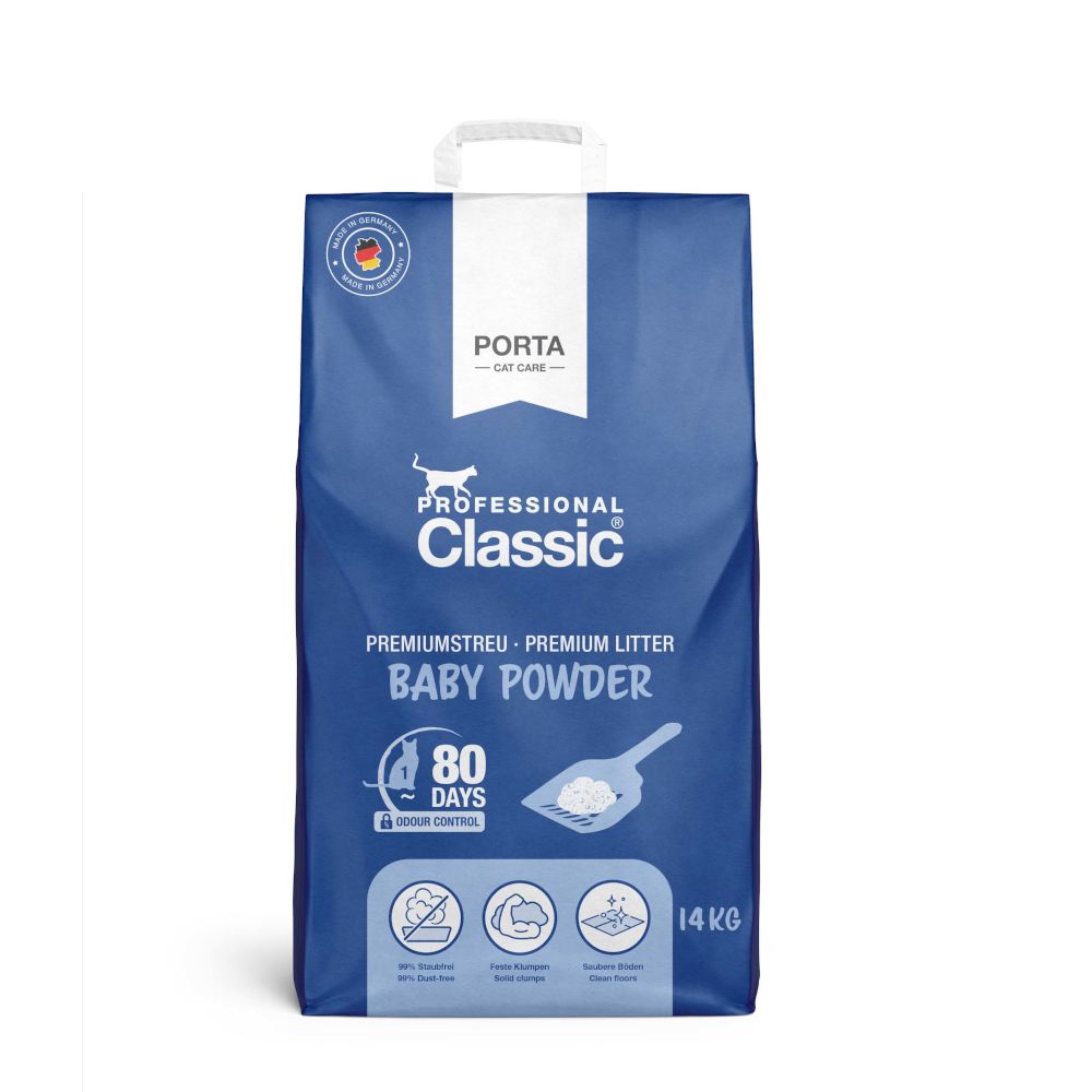 Professional Classic Cat Litter with Baby Powder Scent 14kg