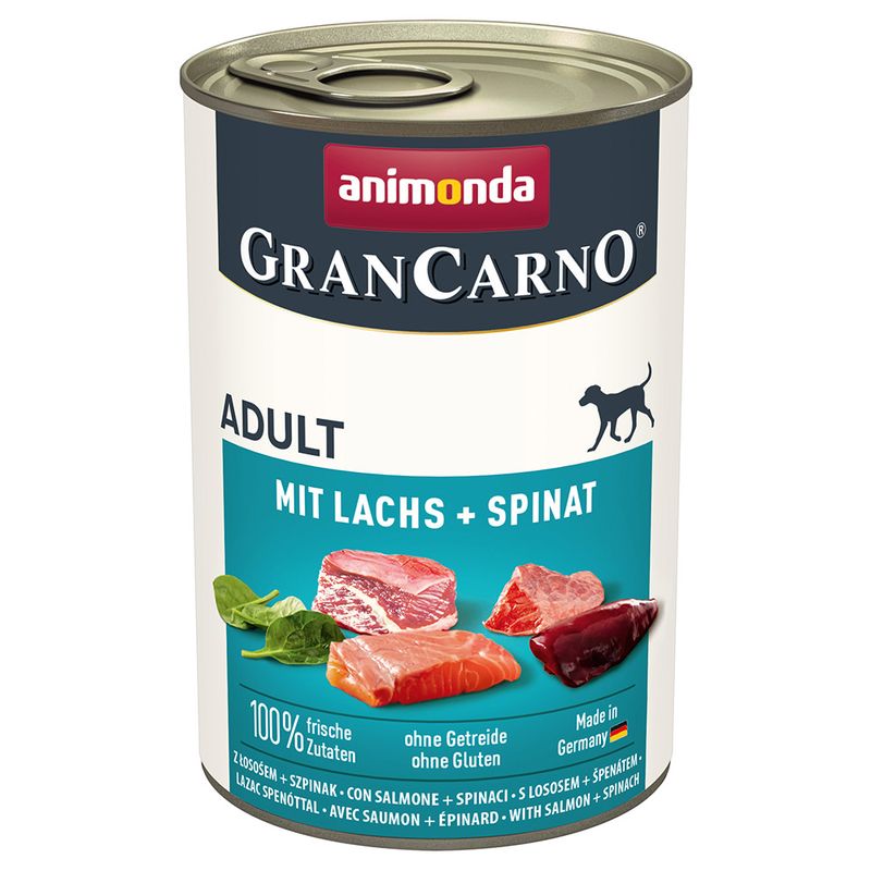 animonda GranCarno Original Adult 12 x 400g Salmon & Spinach