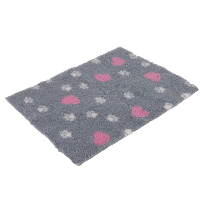 Vetbed® Isobed SL grey with hearts and paws 75 x 50 cm (L x W)