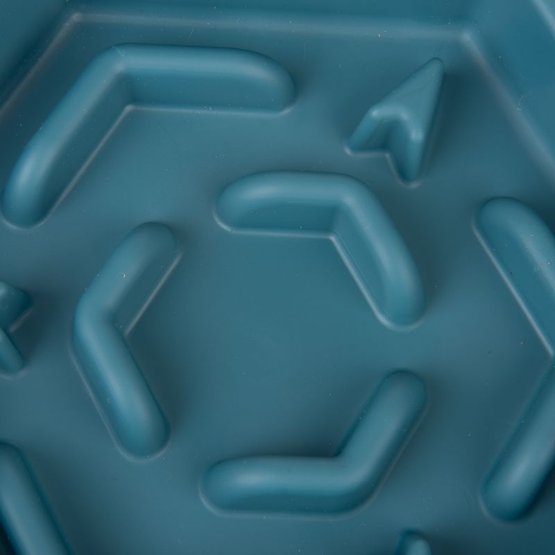 TIAKI Slow Feeder Blue Hexagon 450 ml