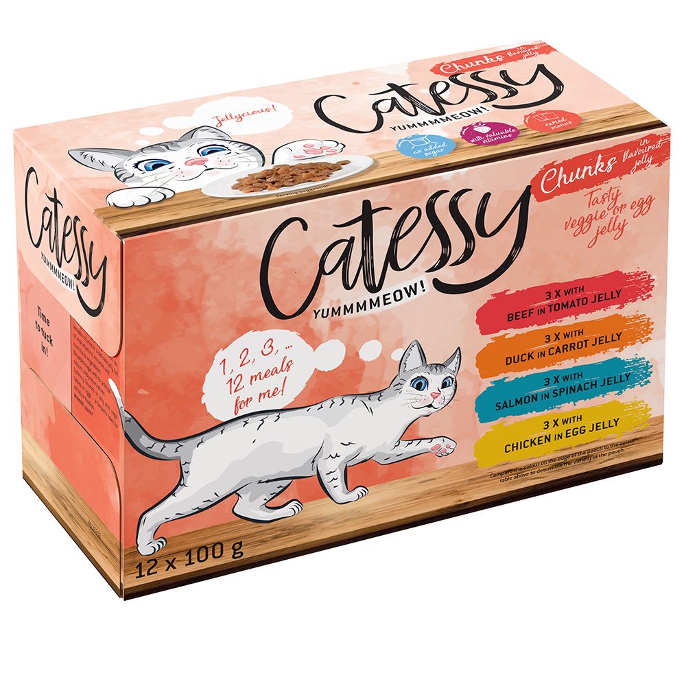 Catessy Chunks Pouches Saver Pack 48 x 100g Chunks in Sauce