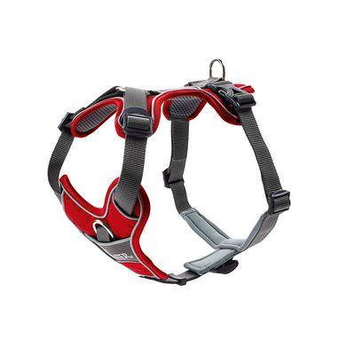 HUNTER Divo Harness – Red/Grey Size S-M: 52 – 68 cm Chest Circumference