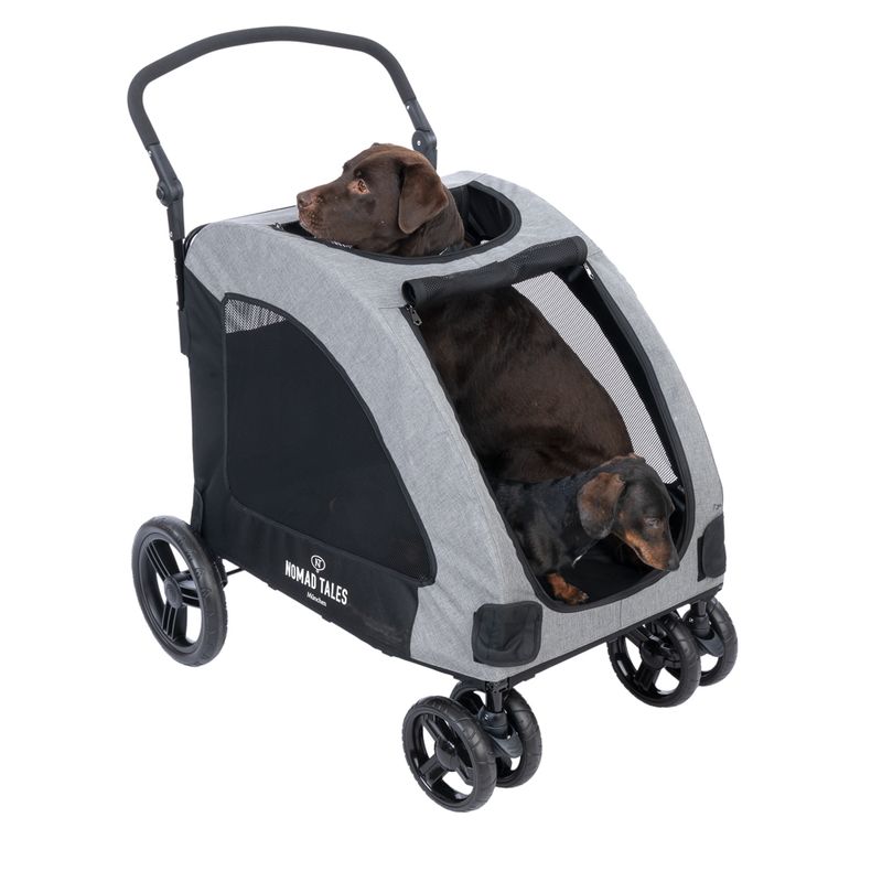 Nomad Tales Spirit Pet Stroller - Stone 95 x 82 x 120 cm (L x W x H), up to 40kg capacity