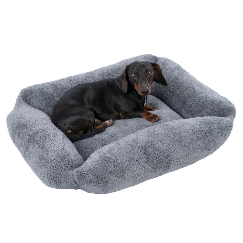 TIAKI Lazy Bear Dog Bed – Dark Grey Size M: 70 x 55 x 20cm (L x W x H)